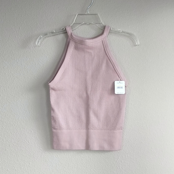 Free People Tops - Intimately Free People Size M/L Blush Ribbed Tank Top Halter Cut